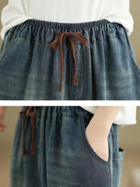 Oversized Jeans Spring Summer Pant Women Elastic High Waist Fashion Print Ladies Trousers Loose Woman Harem Pants