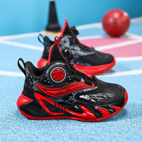 A pair of children's four-season leather high-top basketball shoes, wear-resistant basketball shoes, sizes 31-40，YZ-L833
