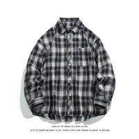 Mens Shirts Men Clothing Retro Plaid Long Sleeve Shirt For Men Big Size Casual Shirt  Top For Spring Autumn Season