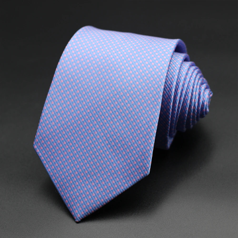 Fashion Casual Blue Red Yellow Floral Polka Dot Necktie For Men Business Gift Wedding formal Neck Ties Accessories