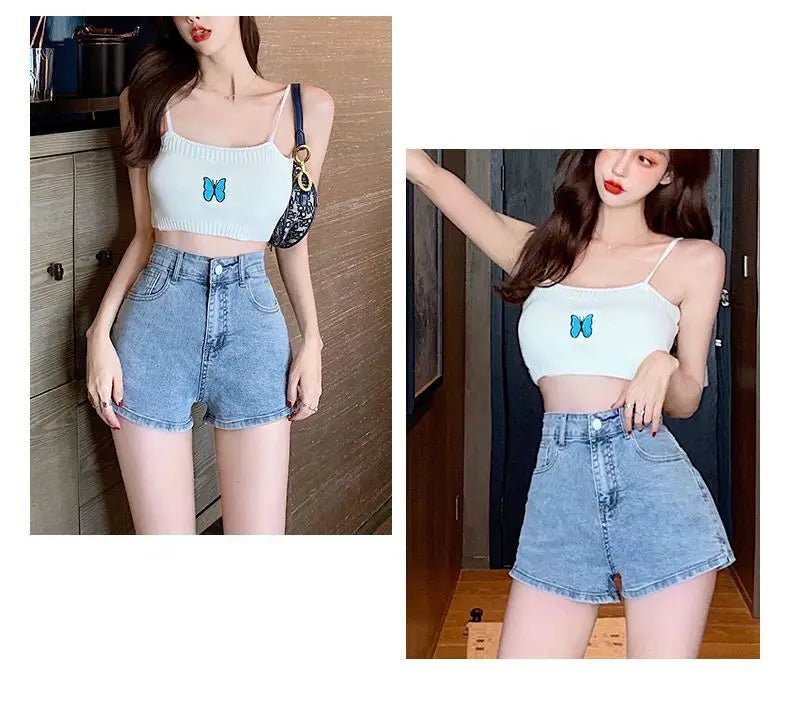 Shorts Women Slender Denim Basic Simple Hot Sale College Summer Trousers Straight Trendy All-match New Arrivals Feminine