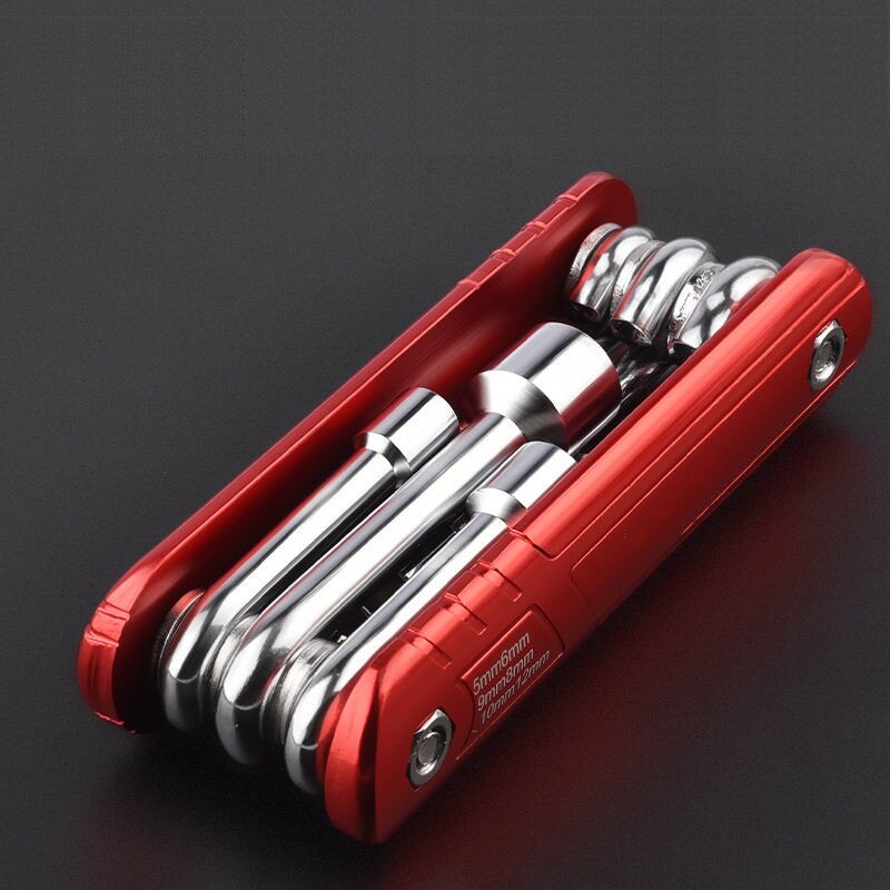 6 In 1 Folding Socket Wrench Set Multifunction Portable Metric Or Imperial Spanner Household Repair Hand Tool