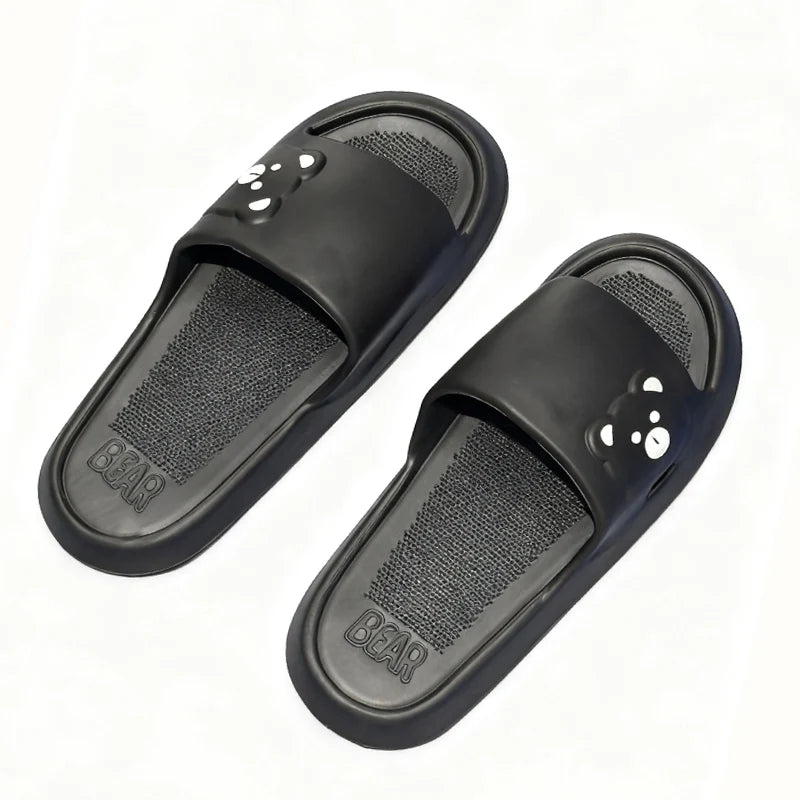 Summer Cartoon Bear Indoor Slippers for Women Lightweight Soft EVA Slides Woman Comfort Home Bathroom Non Slip Slippers
