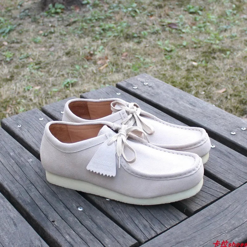 Careaymade-Hot Vintage Genuine Leather Casual big size Women's Shoes Lace-up Smoke Rubber sole Shoes Low Top Fashion Men's Shoes