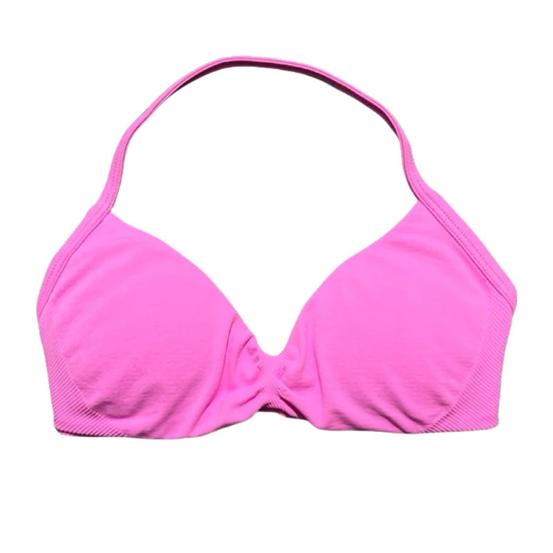 HISTELLO Sports Bra Seamless Halter Thin Strap High Support Scrunch Women Removable Pads Gym Fitness Workout Yoga Clothes