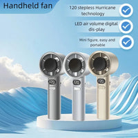 Portable Fan 120-Speed Digital Display Ice Cooling Tech Stylish Semiconductor Condensation Mini Personal Fan  for Home, Office