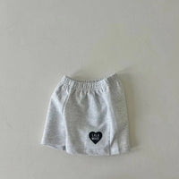 K2423 New summer boys and girls baby thin cotton elastic waist love letters casual minimalist shorts