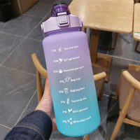 2 Liters Water Bottle Motivational Drinking Bottle Sports Water Bottle With Time Marker Portable Reusable Plastic Cups 900ml