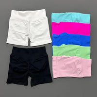 Gym Shorts Women Fitness Sports Biker Shorts High Waist And Waist Tightening Yoga Shorts Workout Scrunch Butt Seamless Leggings