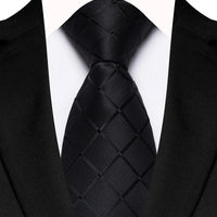 Luxury 8CM Mens Ties Plaid Checks Stripes Classic Business Necktie Jacquard Woven Neck ties For Men Groom Wedding Party Neckwear