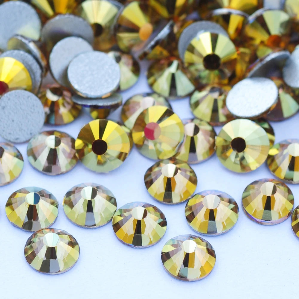 YANRUO 2058 Top Non Hotfix Flat Back Rhinestones Glass DIY Cold Fixation Nail Art Decorations Stones And Crystals Strass Crafts