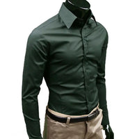 Men's Shirt Button-down Closure Anti-wrinkling Odorless4 Long-sleeve Button-down Shirt for Daily Life