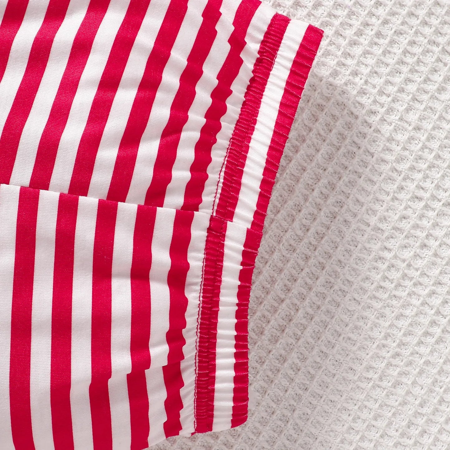 Baby Spring Autumn Clothers Girls Christmas Embroidered Clothes T With Striped Flared Pants Set Fashionable Casual Girl Clothing