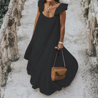 Celmia Bohemian White Maxi Dress 2023 Summer Casual Ruffles Short Sleeve O-Neck Pleated Long Dress Thin Beach Vestidos Oversized