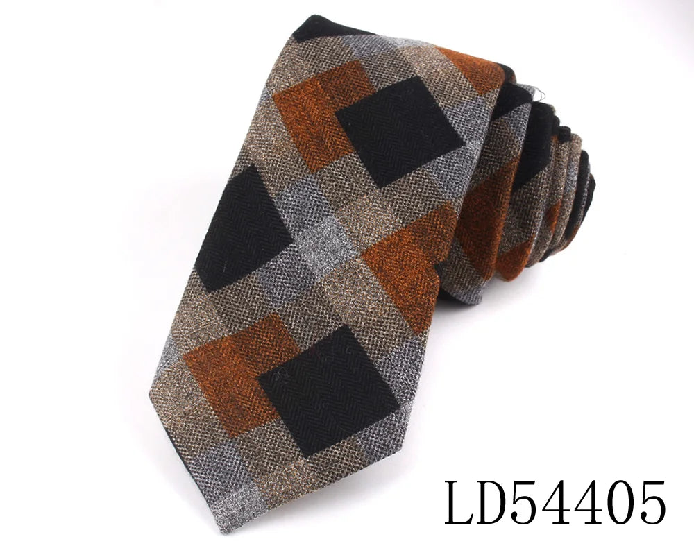 New Cotton Ties Casual Skinny Necktie For Party Boys Girls Plaid Neck Tie Wedding Necktie For Groom Neck Wear For Men Gravata