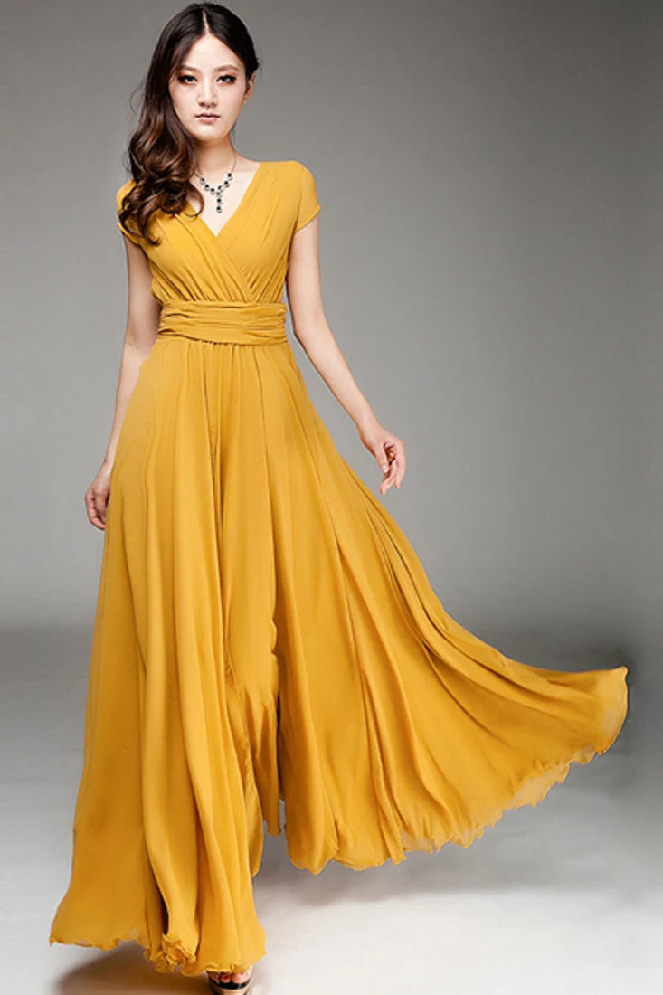 Women Ladies Clothing Short-Sleeve Sexy Club Boho Beach Dress Lady Summer Deep V Neck Party Long Maxi Dress Women