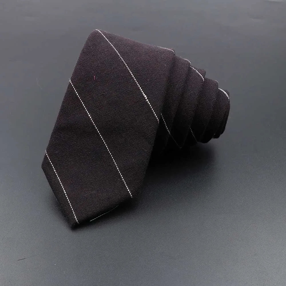 High Quality Plaid Striped Cotton Handmade Tie Men Necktie Narrow Collar Slim Casual Ties Business Party Suit Accessories Gift