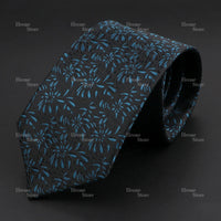 Novelty Men's Tie Floral Rose Constellation Designed Wave Lines Pattern Red Blue Green Neckties Fit Party Dinner Wedding Cravat