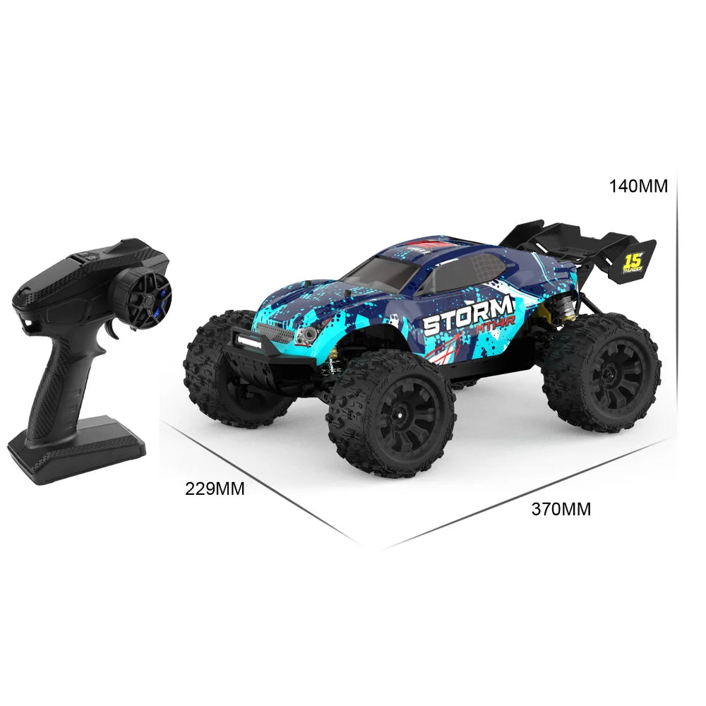 JIUSI PT14R MT14R 1/14 4WD RC Car 80km/h Brushless 2.4G Remote Control Racing Car High Speed Off-road RC Truck 3S 35C 2200mAh