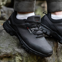 Baasploa Men New Hiking Shoes Outdoor Waterproof Wear Resistant Non Slip Sneakers Male Casual Lightweight Lace-Up Walking Shoes