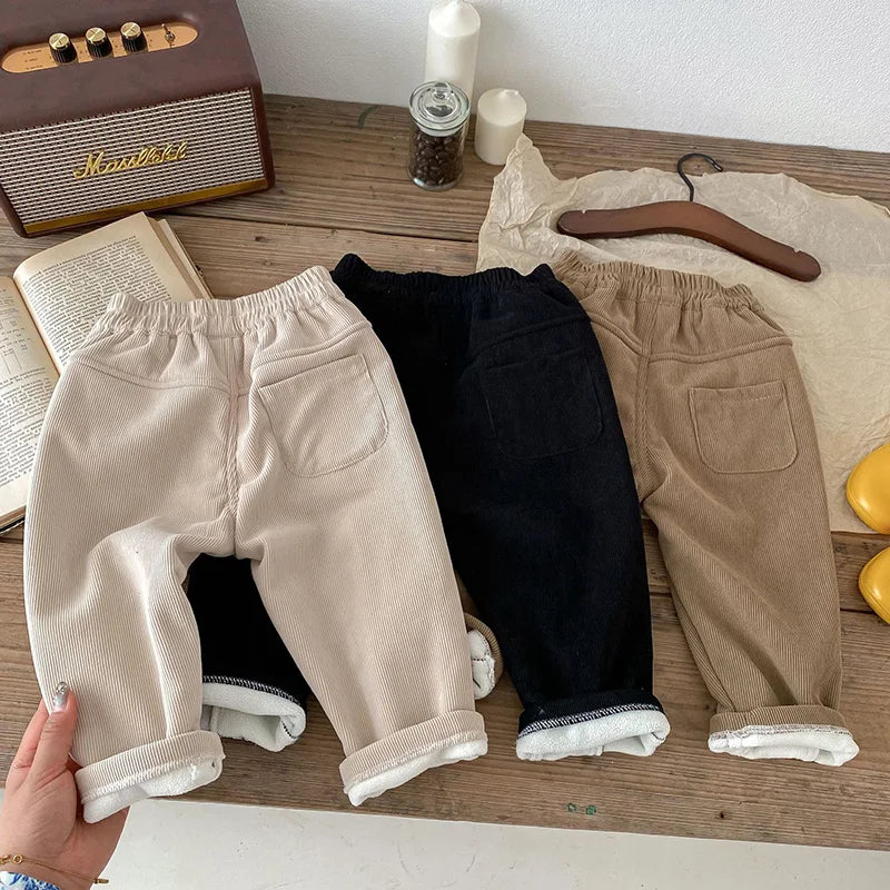 MILANCEL 2024 Spring Autumn Solid Kids Boys Straight Pants Fashion Children Clothing Trousers Brief Jeans for 1-6 Years