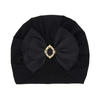1 Pieces Children Print Baby Hat Kids Cap Newborn Girls Bowknot Diamond Photography Props Spring Autumn Beanie Infant Props