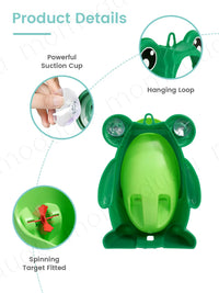 Cute Frog Potty Training Urinal Boy With Fun Aiming Target, Toilet Urinal Trainer, Children Stand Vertical Pee Infant Toddler