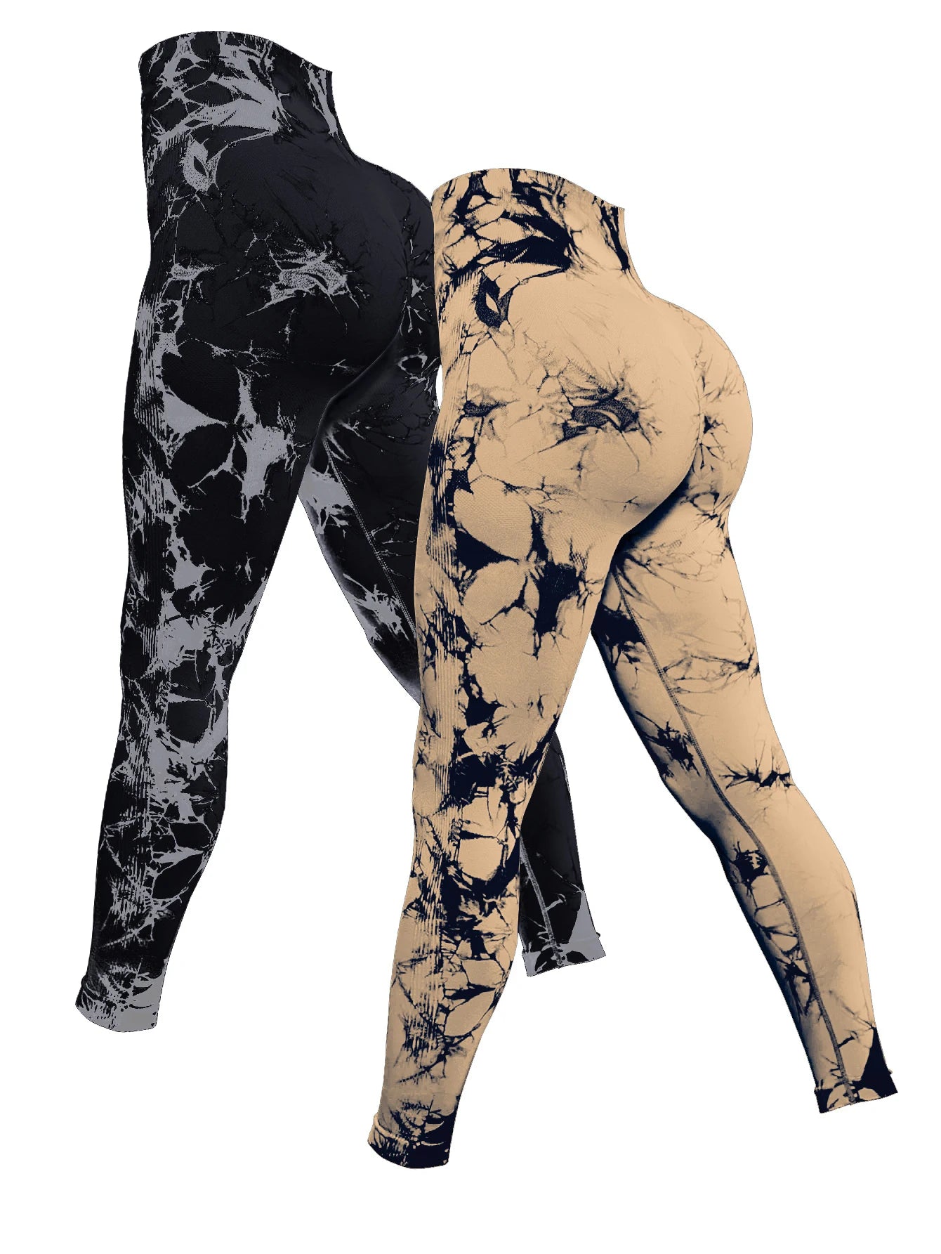 Tie Dye Yoga Pants Sport Leggings 2 Piece Seamless High Waist Push Up Woman Tights Fitness Workout Leggins Gym Clothing