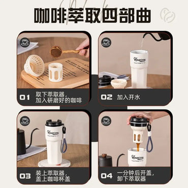 Insulated water cup, high appearance ceramic coffee cup, large capacity student with straw ice cream water cup