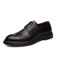 Handmade Oxford Shoes for Men Wingtip Leather Brogue Men's Dress Shoes Classic Business Formal Shoes Male Calfskin Leather Shoe