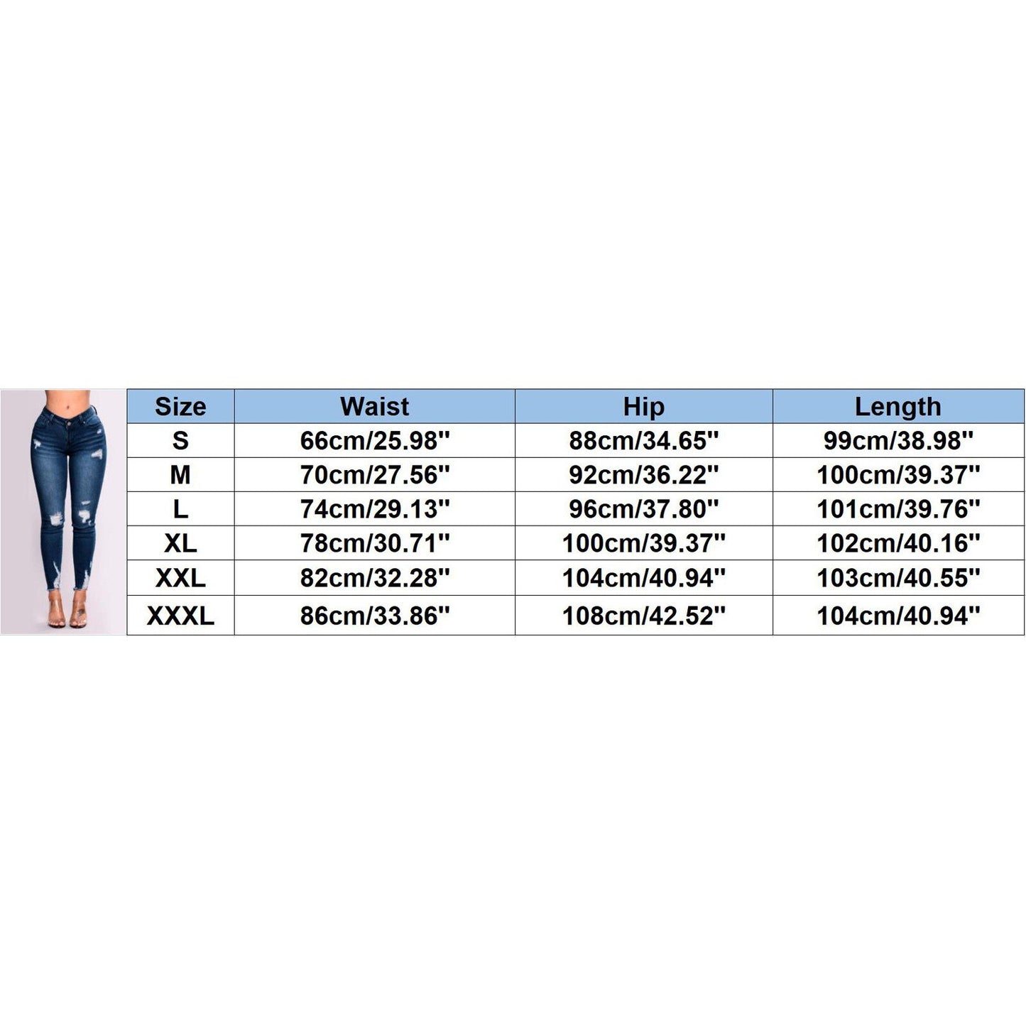 Women&#39;s Butt Lifting Skinny Denim Jeans High Waist Pencil Jean Stretchy Distressed Slim Trousers Destroyed Ripped Jean Oversized