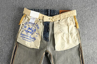 Embroidered Retro Jeans Men's High-End Quality Men's Clothing Slim-Fitting Small Straight Fashionable All-Match Youth Trousers