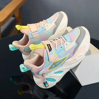 New Kids Girls Sneakers Breathable Mesh Running Shoes Lightweight Soft Sole Sports Shoes for Children School Walking Tennis