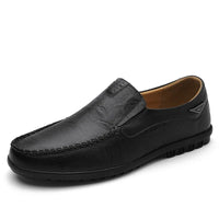 Genuine Leather Men Casual Shoes Luxury Brand Mens Loafers Moccasins Breathable Slip on Black Driving Shoes Plus Size 37-47