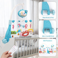 Baby Crib Mobile Rattle Toy For 0-12 Months Infant  Rotating Musical Projector Night Light Bed Bell Educational For Newborn Gift