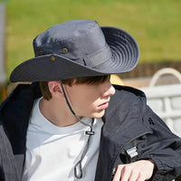 Wide Brim Sun Hat UV Protection Bucket Cap For Hiking Camping Fishing Men Women  Hiking Fishing Climbing Oversized Safari Bucket