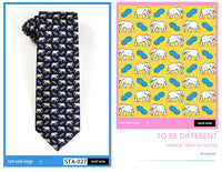 Tailor Smith 100% Silk Ties For Men Handmade Necktie With Animal Pattern Tie Father's Day Birthday Gift Tie