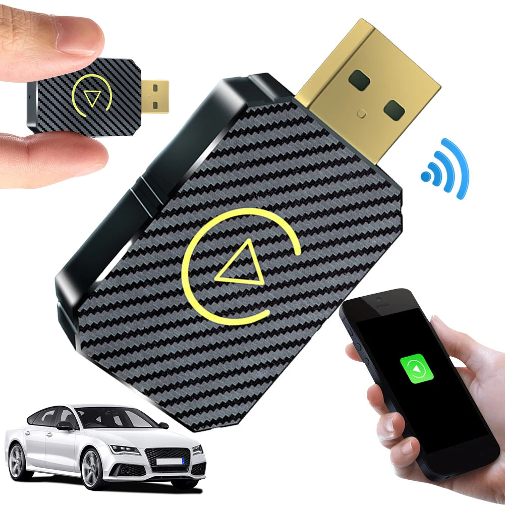 Wireless Carplay Android Auto Adapter Plug&Play USB Car Dongle Wireless Dongle for OEM Wired CarPlay/Andriod Auto Cars