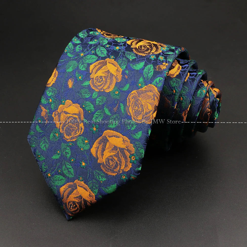 New Design Wedding Men Tie Green Solid Striped Paisley Flower Neckties Men Business Dropshipping Groom Collar Accessories Gift