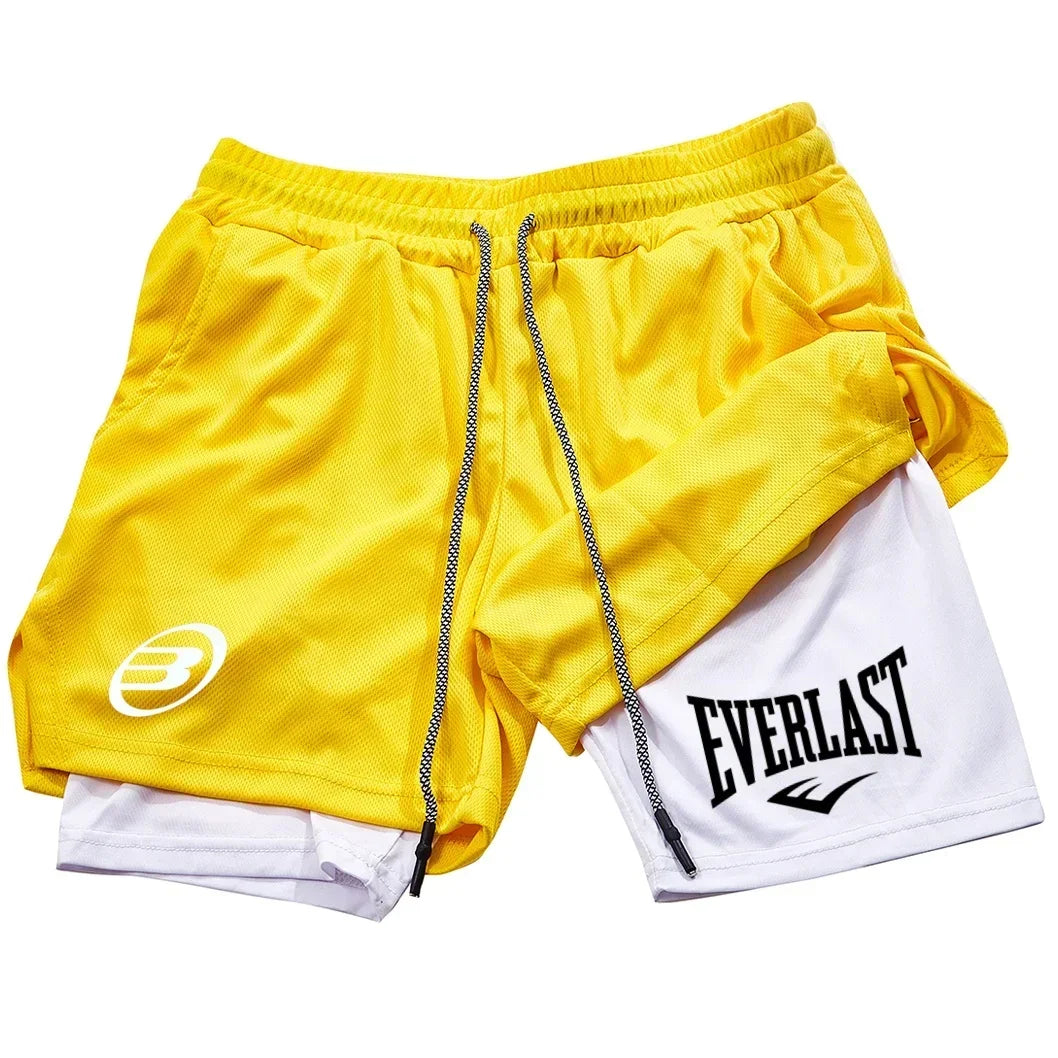 Men's fashionable shorts - Summer comfortable quick-drying sportswear - Men's dual-purpose shorts for fitness and jogging
