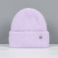 Winter Hats For Women Rabbit Fur Beanie Hat Woman Knitted Skullies Beanies Solid Wool Soft Autumn Winter Cashmere Caps Bonnet