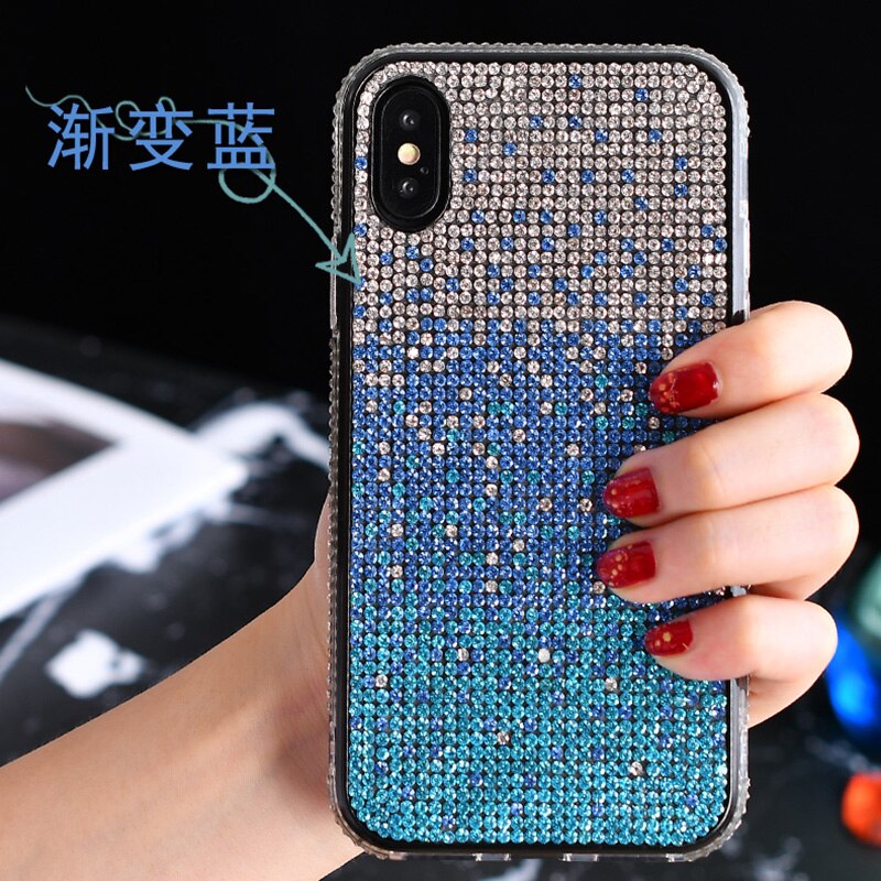 Luxury Rhinestone Glitter For Apple iPhone 14 13 12 11 Pro Max Mini XS Max X XR 7 8 Plus Shiny Diamond Hard Phone Case