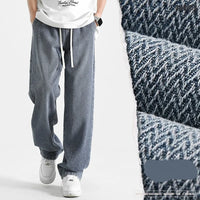 2025 men's fashionable loose wide leg jeans, casual straight leg high street retro loose jeans, casual comfortable jeans, elasti