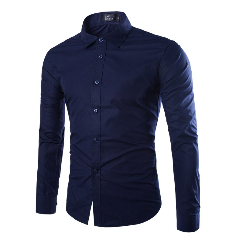 Mens Casual Shirts 2022 Single Breasted Mens Slim Fit Dress Long Sleeve Shirts Soild Male Social Shirts Designer Chemise Homme