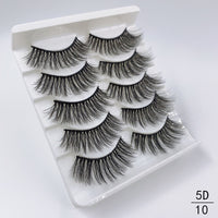 5 Pairs Faux Mink Eyelashes Fluffy Wispy Long Dramatic False Lashes Thick Volume Fake Eyelashes Natural Soft Extension Eyelash