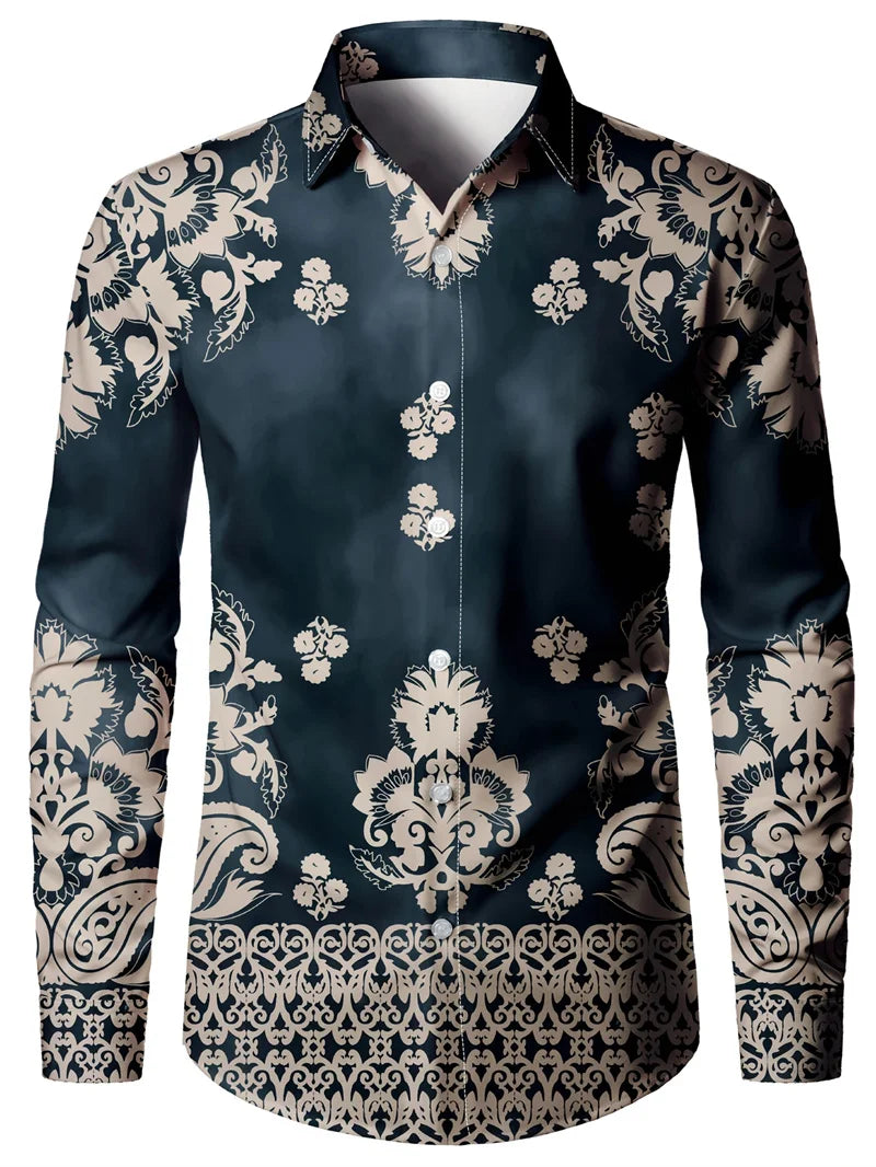 Fashion Men's Long Sleeve Shirts Tiger Pattern 3D Printed Men's Clothing 2025 Button Shirt Autumn New Casual Outdoor Shirt