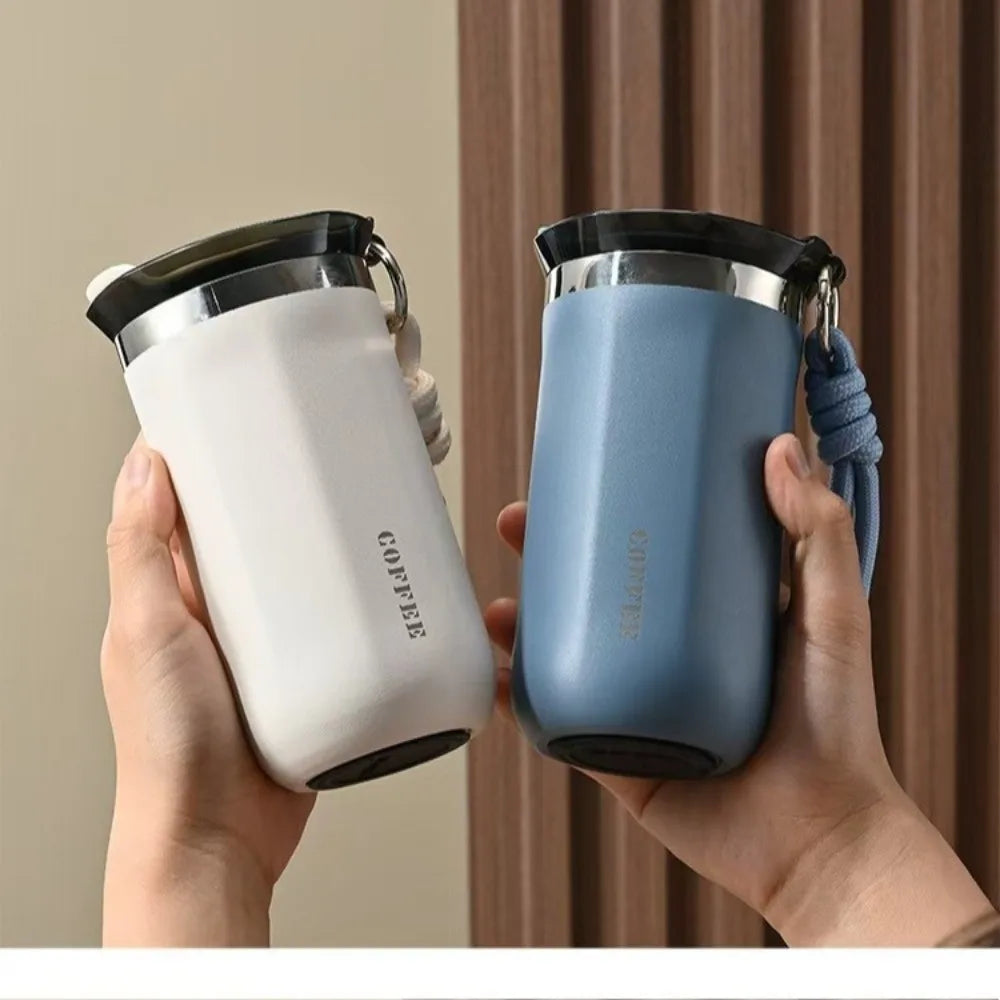 Portable 350ML/500ML Stainless Steel Insulated Cup Leak-Proof with Lid Vacuum Flask Double Wall Water Cup Commute Use