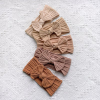 5 Cute Bow Baby Headbands Soft Elastic Hairbands for Girls Newborn Infant Head Scarves Baby Hair Accessories