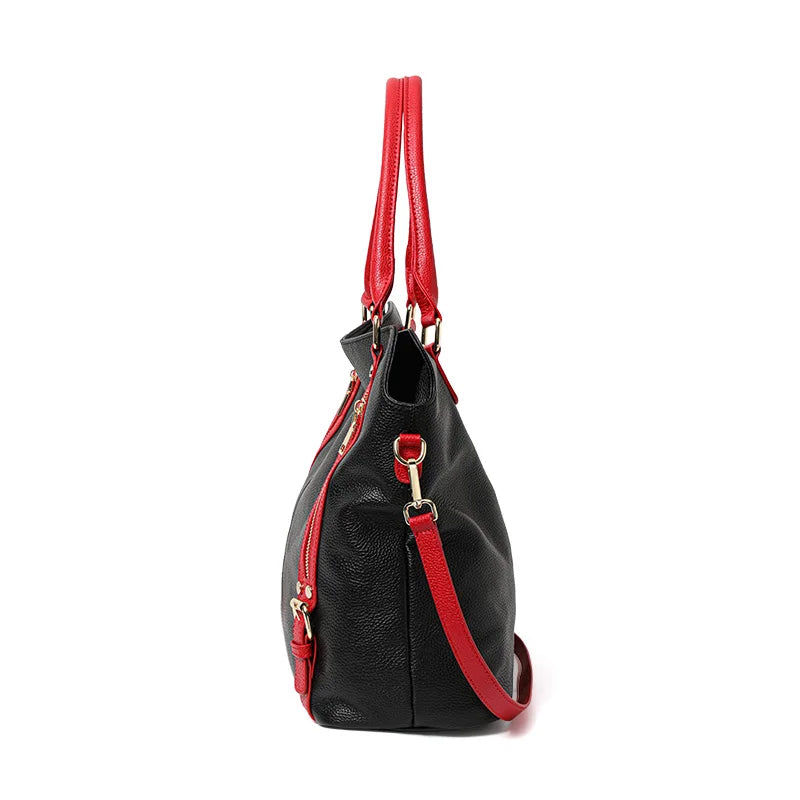 Ladies large tote bag fashion handbag leisure soft shoulder bag women's bag
