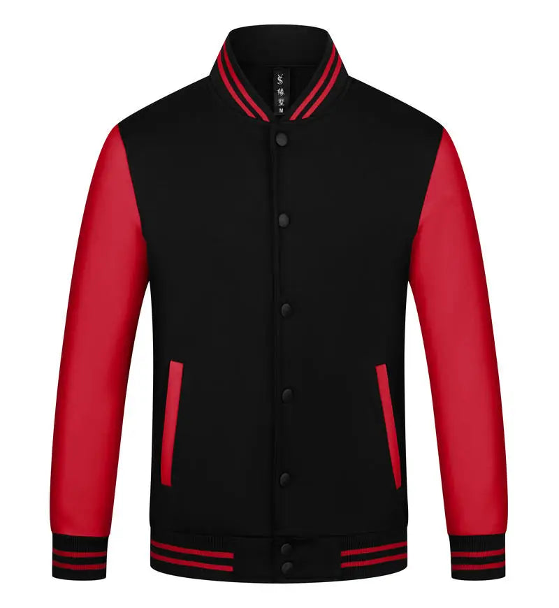 Mens Jacket Trend New Button Casual Coats Round Neck Baseball Uniform  Spring And Autumn Tide Brand Clothes Print LOGO LS-2211